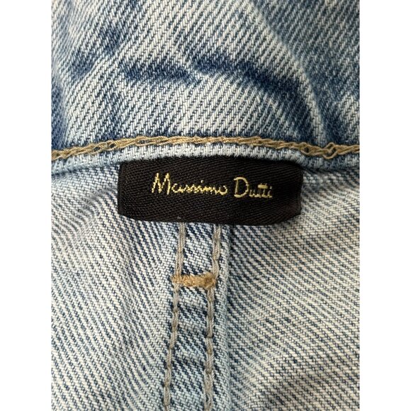 Massimo Dutti Womens High-Waisted Straight-Leg Jeans Blue Size 10 - Picture 3 of 7